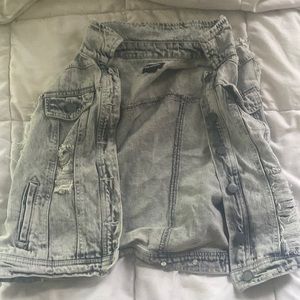 girls joe boxer sleeveless jean jacket
